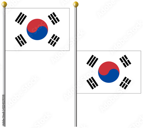 대한민국 국기 태극기-경축 조기 게양