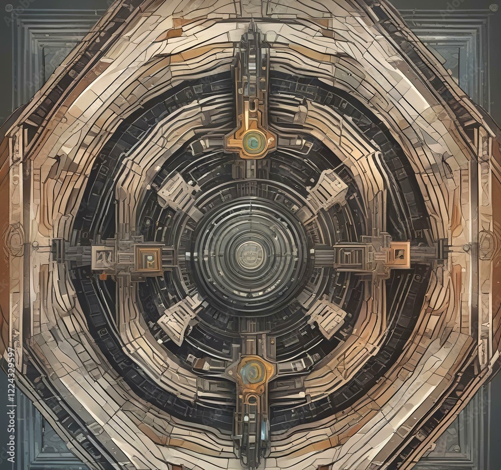 Obraz premium Illustration of abstract technology background.