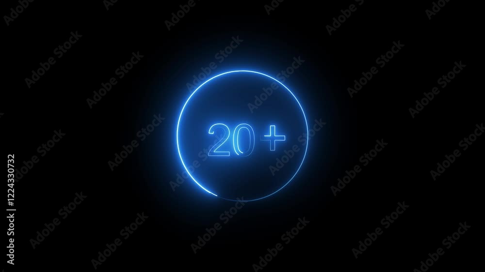 Hypnotic 3D Neon Circular Motif in Red and Blue Against Dark Backdrop Hypnotic 3D Neon Circular Motif in Red and Blue Against Dark Backdrop