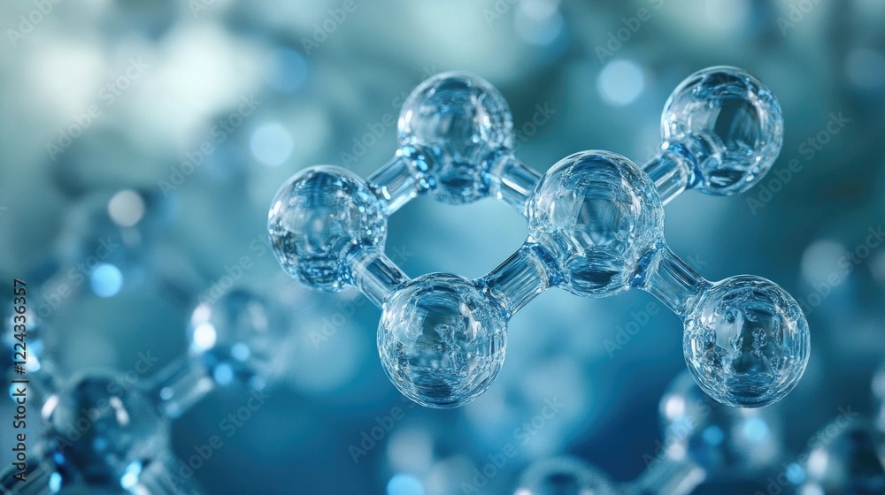 A blue molecule structure background. A blue molecule structure background.
