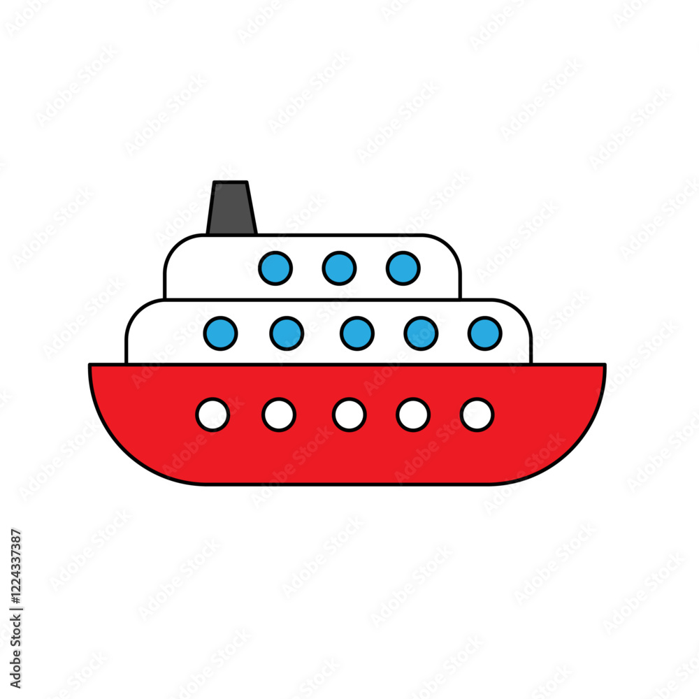 大型フェリーのイラスト 大型フェリーのイラスト