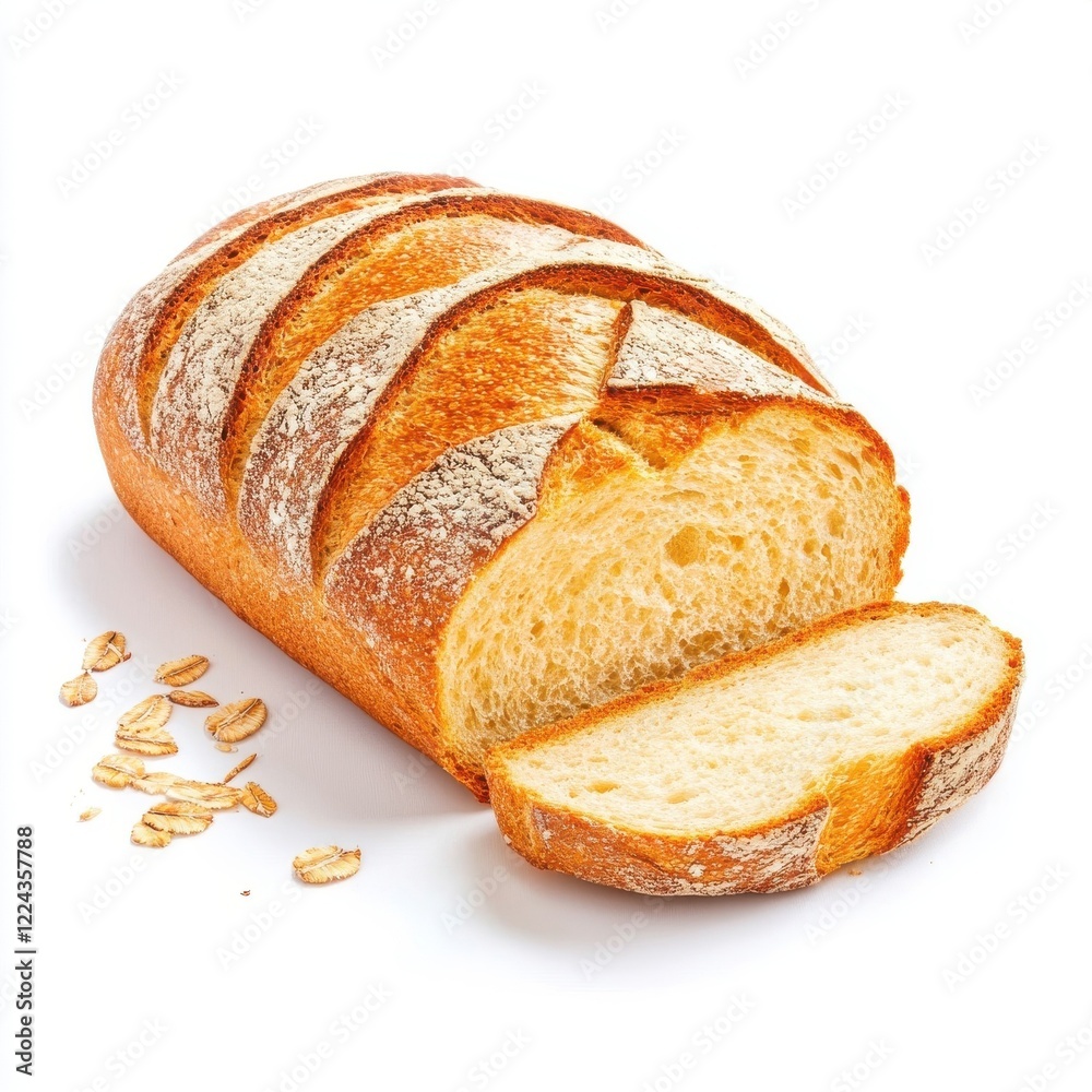 Orange fresh rye bread isolate on white background Orange fresh rye bread isolate on white background