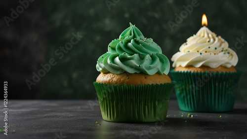 Wallpaper Mural cupcake with a candle Torontodigital.ca