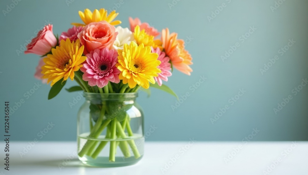 custom made wallpaper toronto digitalFresh flower arrangement in a clear glass cylinder, , glass cylinder, soft light