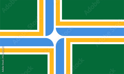 Vector image of the flag of Portland, Oregon, USA.