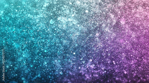 Enchanted Galaxy: A mesmerizing abstract of teal and purple glitter