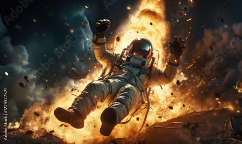 Astronaut Ejected into Space After Dramatic Spacecraft Explosion photo