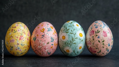 Macro Photography of Decorated Easter Eggs photo