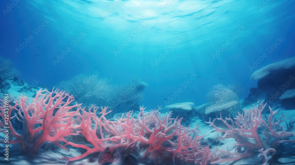 Naklejka premium Mesmerizing Long Exposure Images of Blue Coral Reefs in the Red Sea