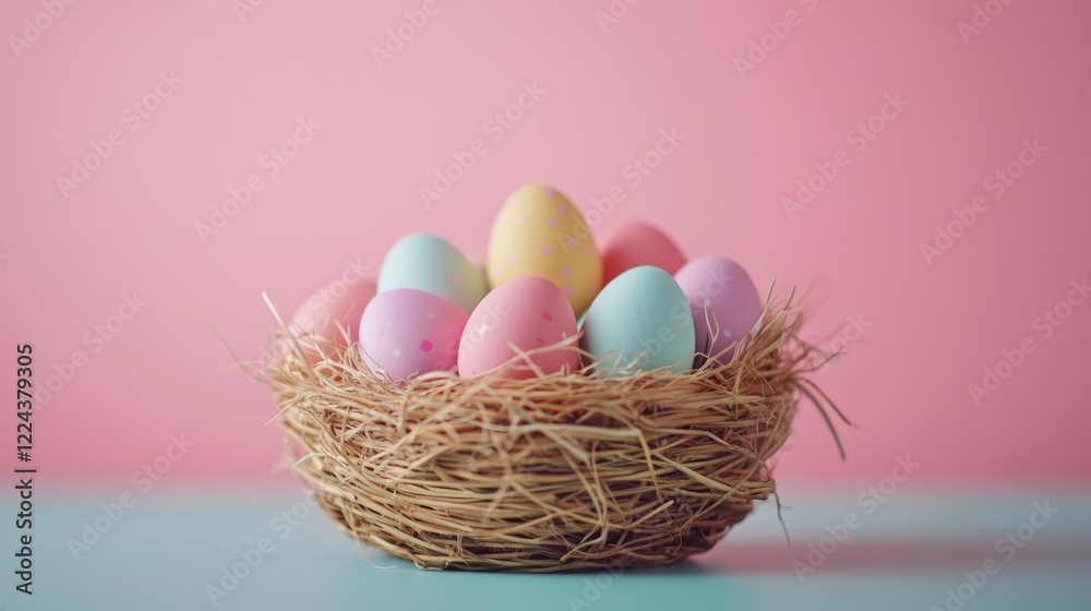 Fototapeta premium Basket of Easter Eggs