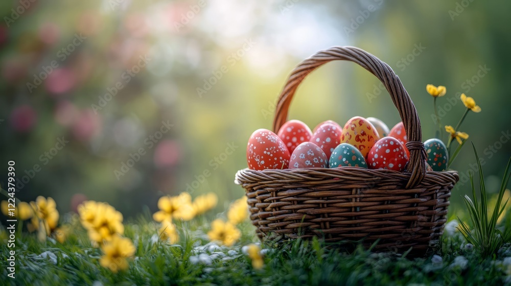 Basket of Easter Eggs Basket of Easter Eggs