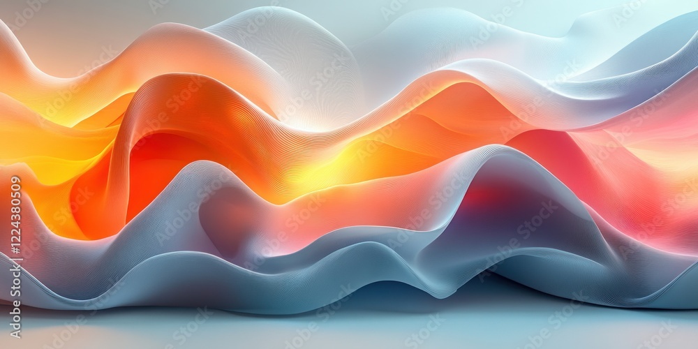 Futuristic Flowing Curves Abstract Digital Art with Pastel Colors Futuristic Flowing Curves Abstract Digital Art with Pastel Colors