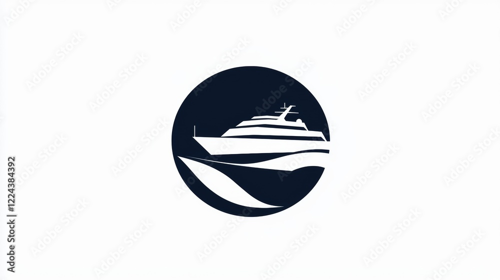 Luxury yacht sailing through calm waters near a coastal destination during the late afternoon hours Luxury yacht sailing through calm waters near a coastal destination during the late afternoon hours