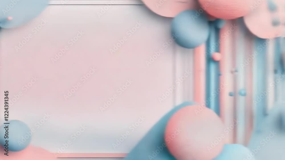 Abstract composition of pastel blue and pink shapes on a textured background. Abstract composition of pastel blue and pink shapes on a textured background.