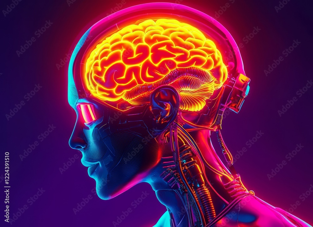 Obraz premium Exploring the complexities of the human brain through innovative 3D visualization.