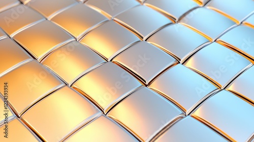 Golden and silver squares texture background, abstract design