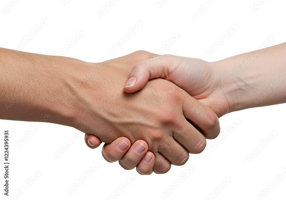 closeup of an handshake isolated on white closeup of an handshake isolated on white
