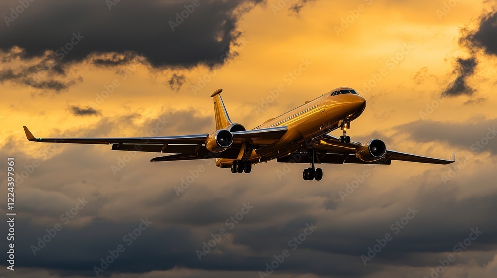Landing jet over dramatic sunset skies airport aviation photography atmospheric low angle travel awe Landing jet over dramatic sunset skies airport aviation photography atmospheric low angle travel awe