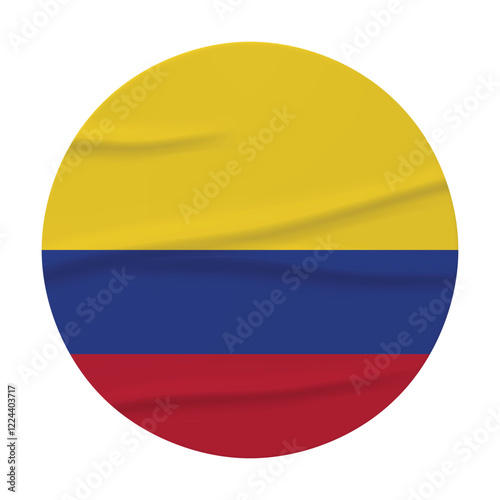 Free Download Colombia Flag Stickers. Glue-on, wrinkled stickers or labels	
 - GFXLoad