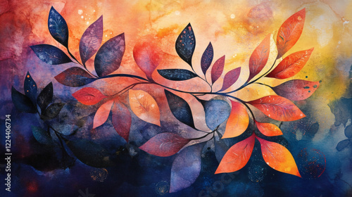 beautiful abstract floral watercolor painting background