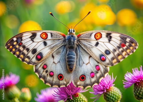 Apollo Butterfly (Parnassius apollo) in Mosel Valley, Germany - Valwig Nature Photography