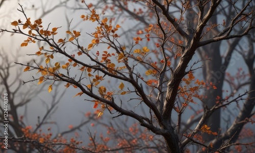 multiple branches and stems covered in thorns, botanical, flora, greenery photo