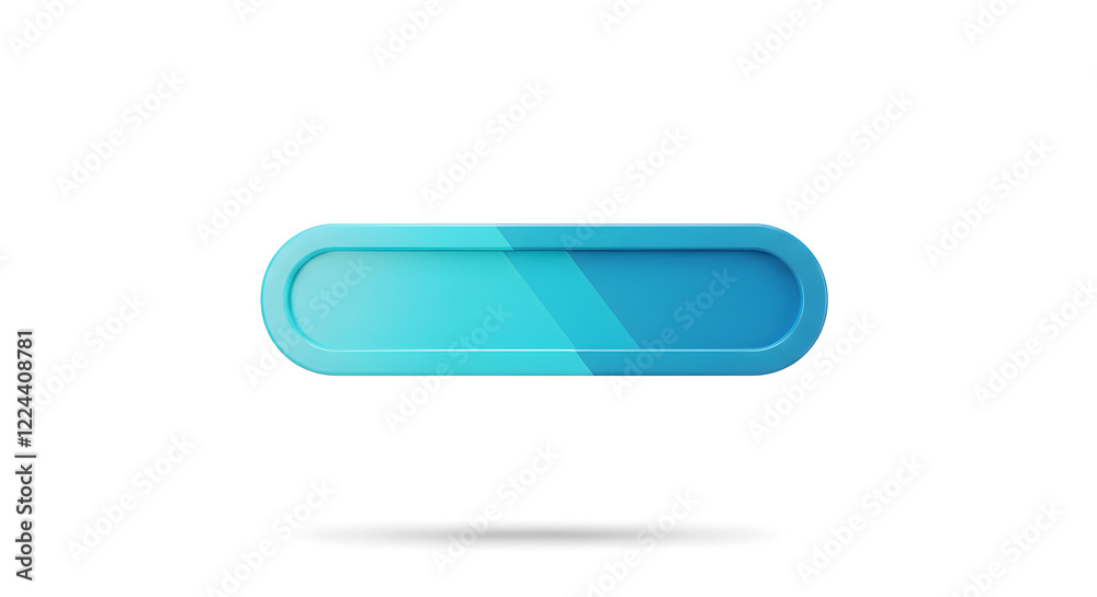 Modern Blue Gradient Button 3D Render for Web Design isolated on white background. Generative AI Modern Blue Gradient Button 3D Render for Web Design isolated on white background. Generative AI