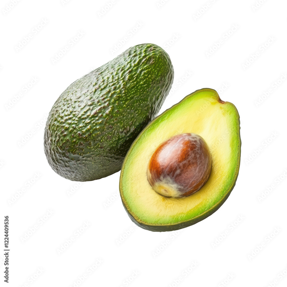 Sliced Avocado with Creamy Texture and Smooth Appearance Sliced Avocado with Creamy Texture and Smooth Appearance