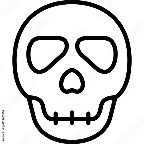 skull head line icon
