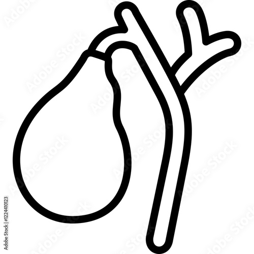 gall bladder line icon
