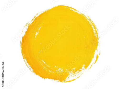 Isolated Yellow Paint Circle photo