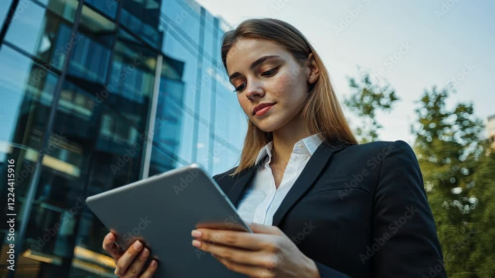 The Businesswoman with Tablet The Businesswoman with Tablet