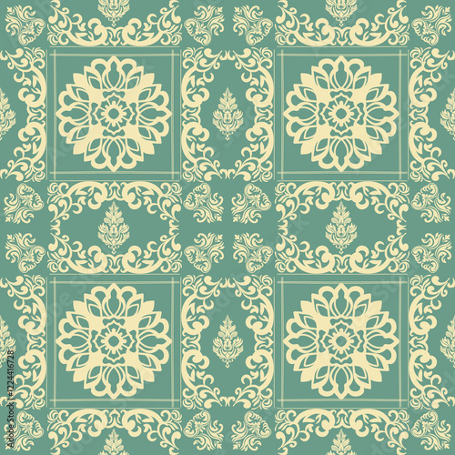 Classic Damask Seamless Pattern - Vector Illustration for Elegant Textile Design