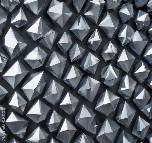 Geometric diamond shapes arranged in a repetitive pattern, design, repetitive photo