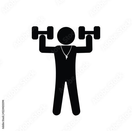 icon of person lifting two barbells