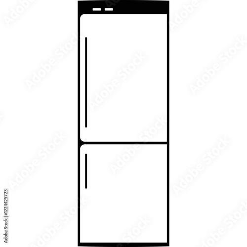 Simple vector icon refrigerator
