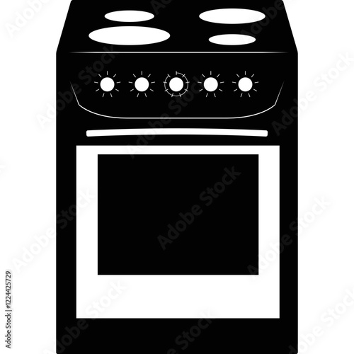 Simple vector icon gas stove