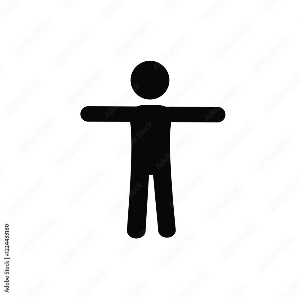 the icon of a person with both hands raised the icon of a person with both hands raised
