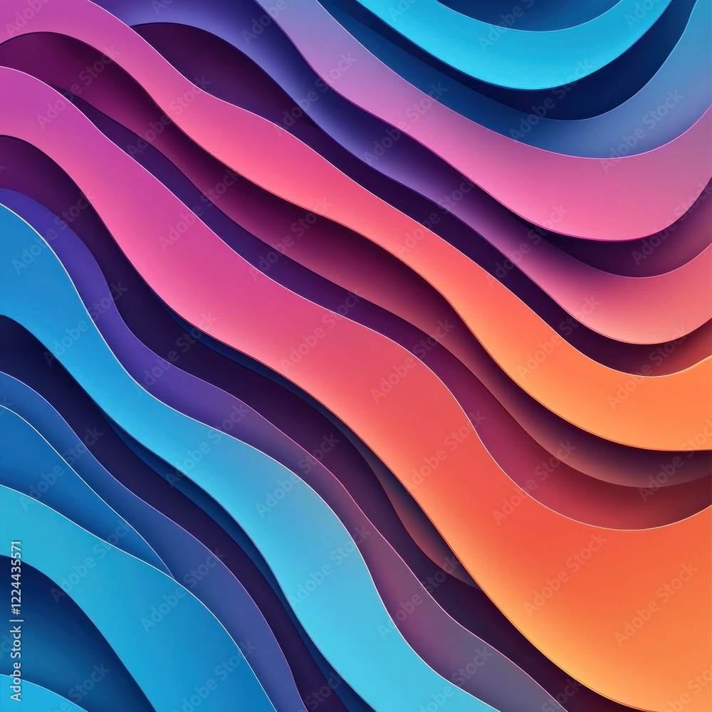 Obraz premium Abstract colorful wave layers background design