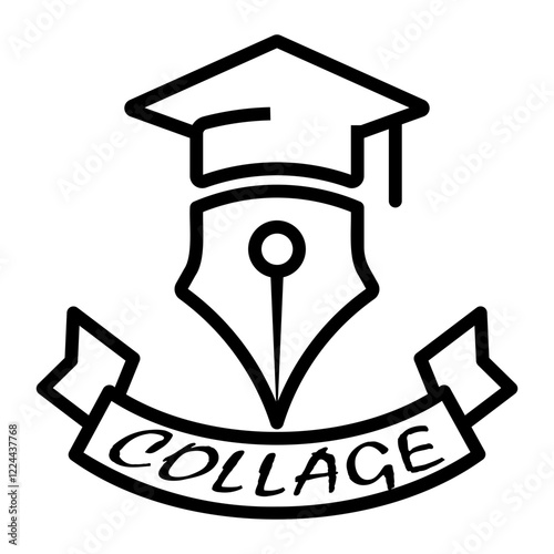 mortarboard Line Icon