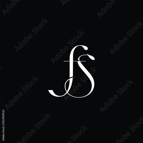 Initial letter fs logo design