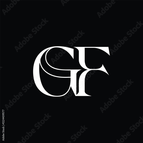 Initial letter GF logo design