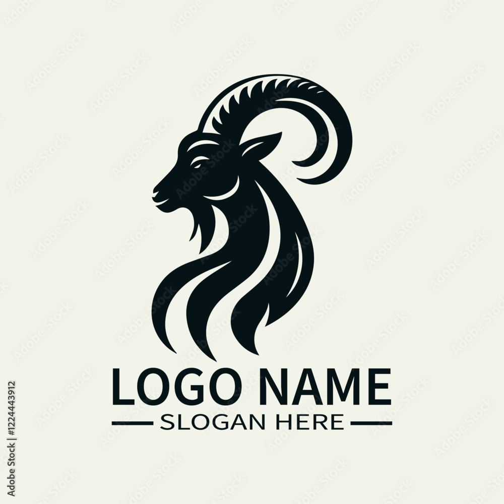 Elegant and Strong Goat Logo Design, Majestic Goat Logo, Mountain Goat Logo, Noble Creature Logo, Vintage Goat Logo Elegant and Strong Goat Logo Design, Majestic Goat Logo, Mountain Goat Logo, Noble Creature Logo, Vintage Goat Logo