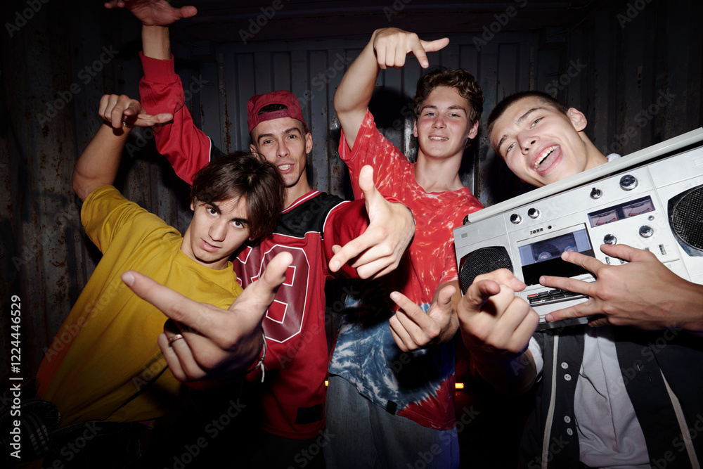 Obraz premium Celebrating with Group of Young Friends at Party