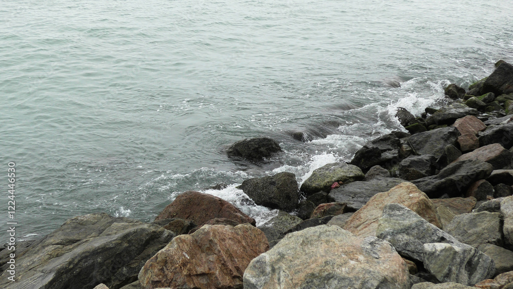 The rocky beach of Dhanushkodi, Rameswaram, Tamil Nadu, India The rocky beach of Dhanushkodi, Rameswaram, Tamil Nadu, India