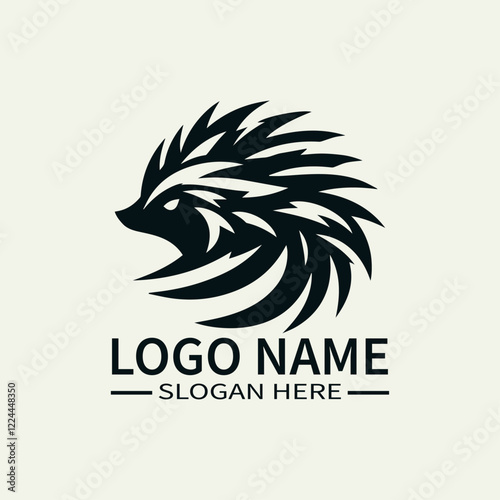 Sharp and Futuristic Hedgehog Logo Design, Cyberpunk Hedgehog Logo, Tech Hedgehog Mascot