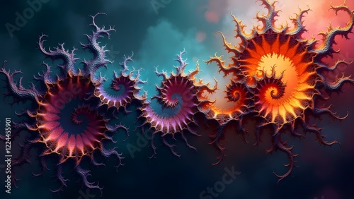 Dynamic Fractal Abstract Background