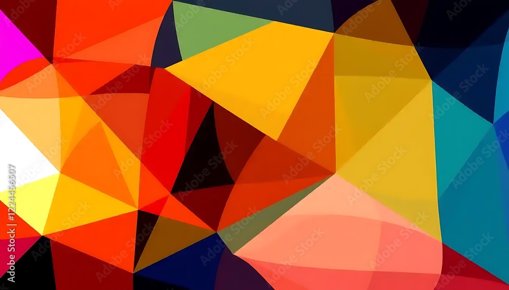 Abstract Colorful Geometric Triangle Pattern Design Abstract Colorful Geometric Triangle Pattern Design