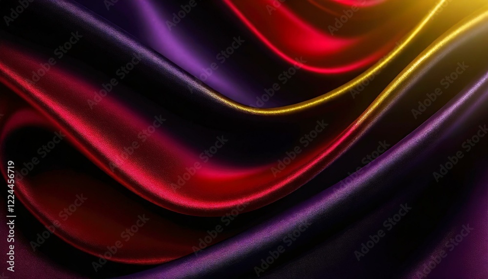 Obraz premium Black dark gray purple burgundy red background. Silk satin fabric. Luxury elegant beauty premium rich. Shiny glitter shimmer silky. Drapery fold crease. Christmas birthday Valentine romance