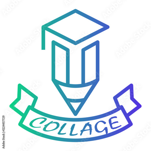 mortarboard Line Gradient Icon